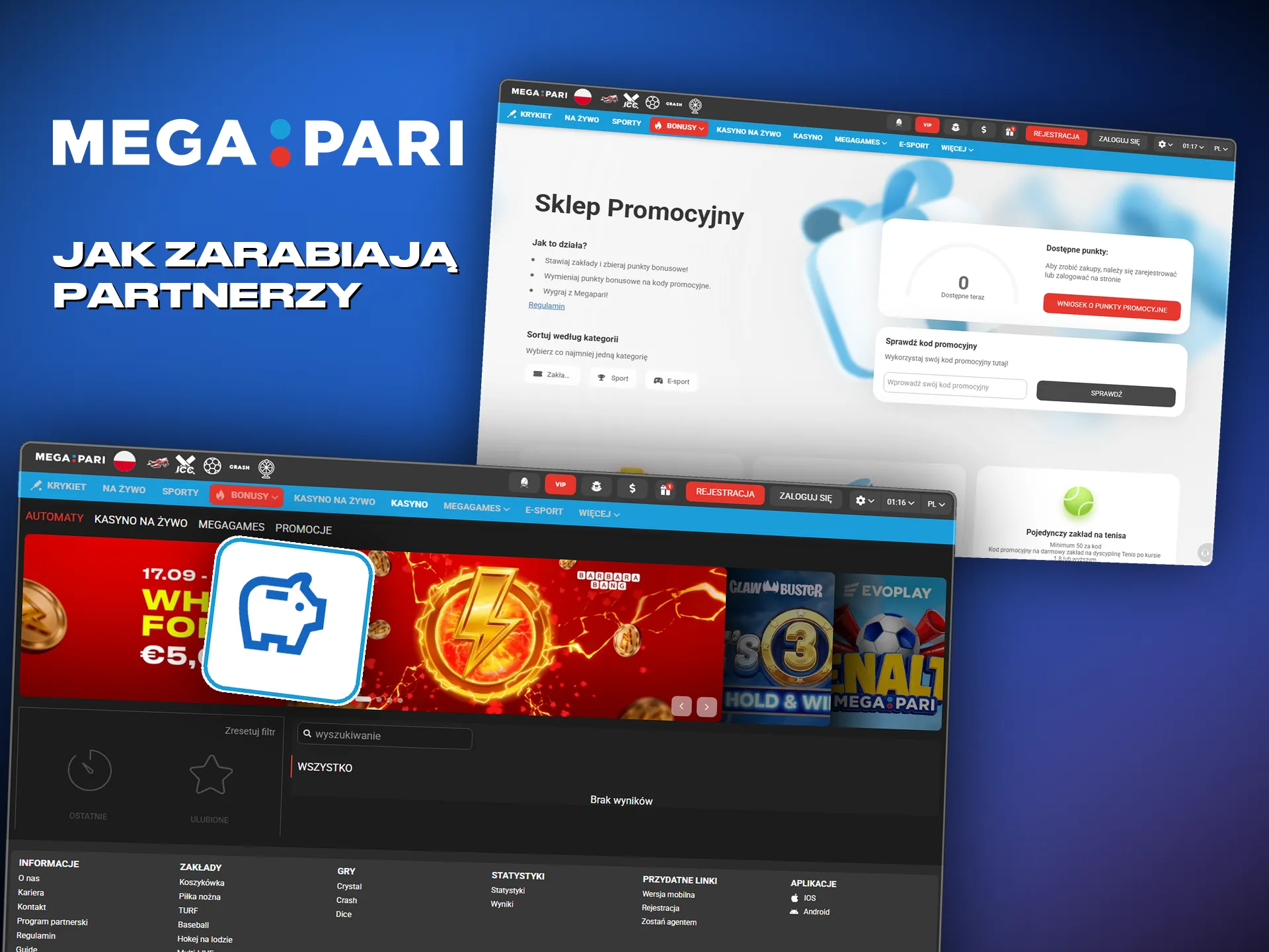 Program partnerski rozlicza się przez revenue share i CPA