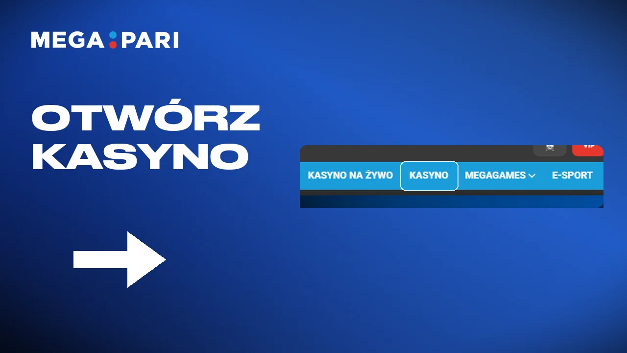 Otwieranie menu kasyna w Megapari