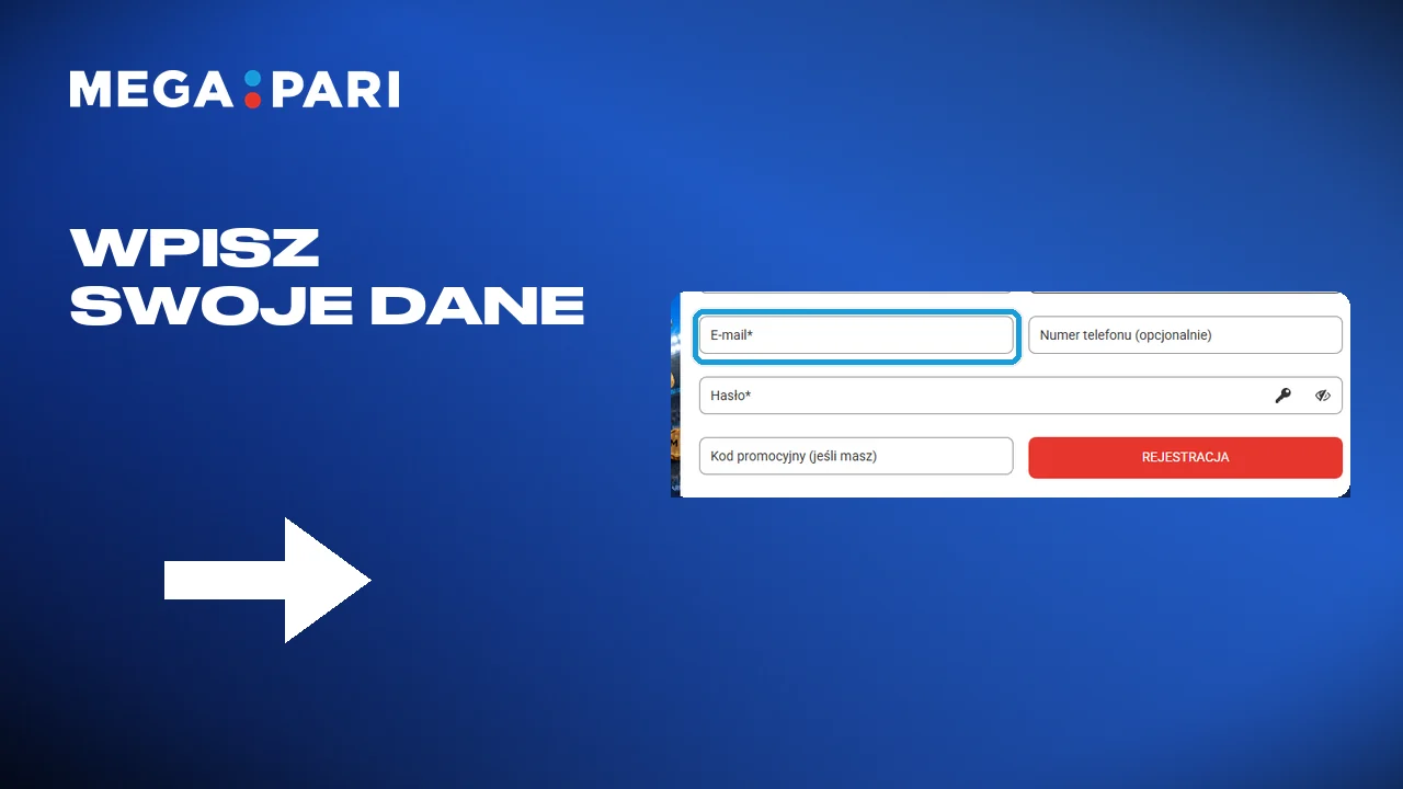 Wpisanie e-maila albo numeru i ustawienie hasła